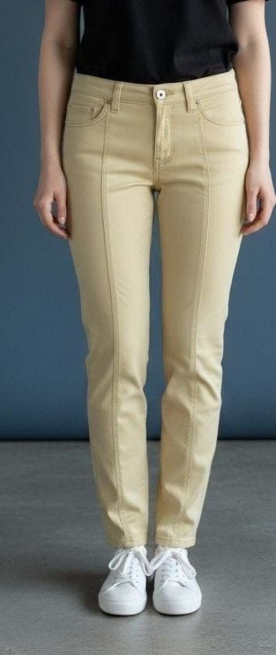 Hydraulic Women's Mid-Rise Yellow Skinny Pants Size 17/18